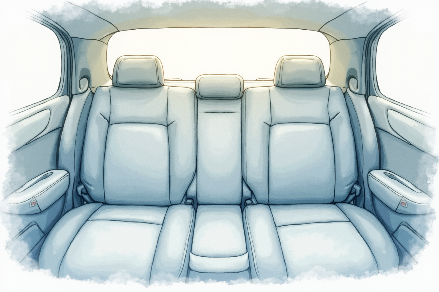 Clean spotless car interior after thorough vacuuming