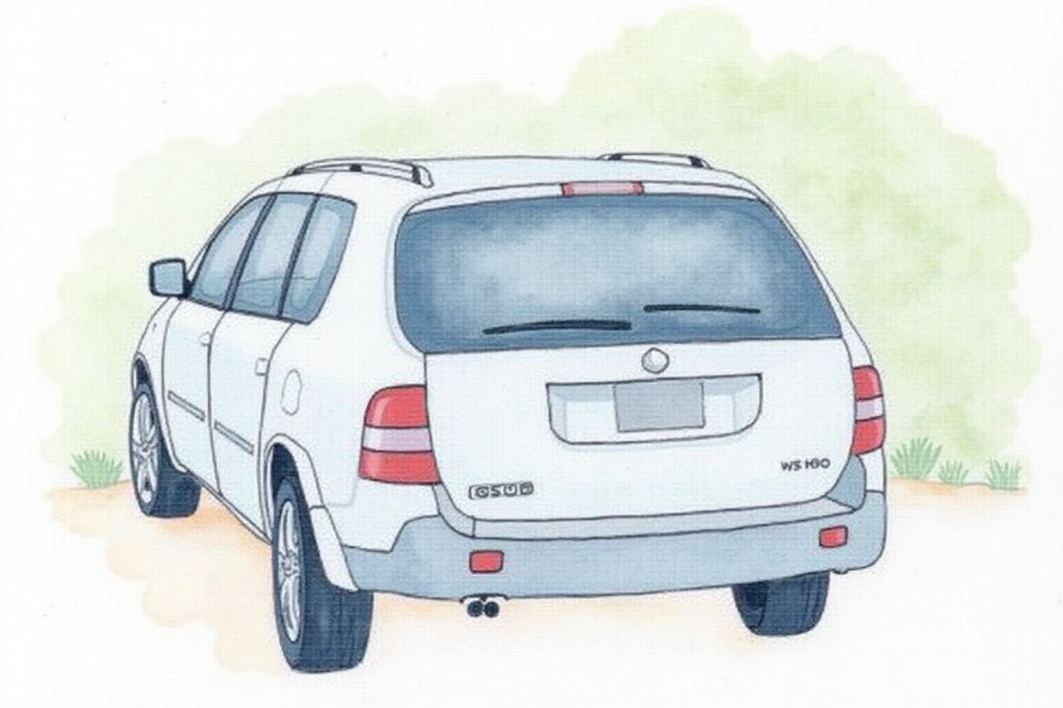 Rear wiper blade installation on SUV hatchback