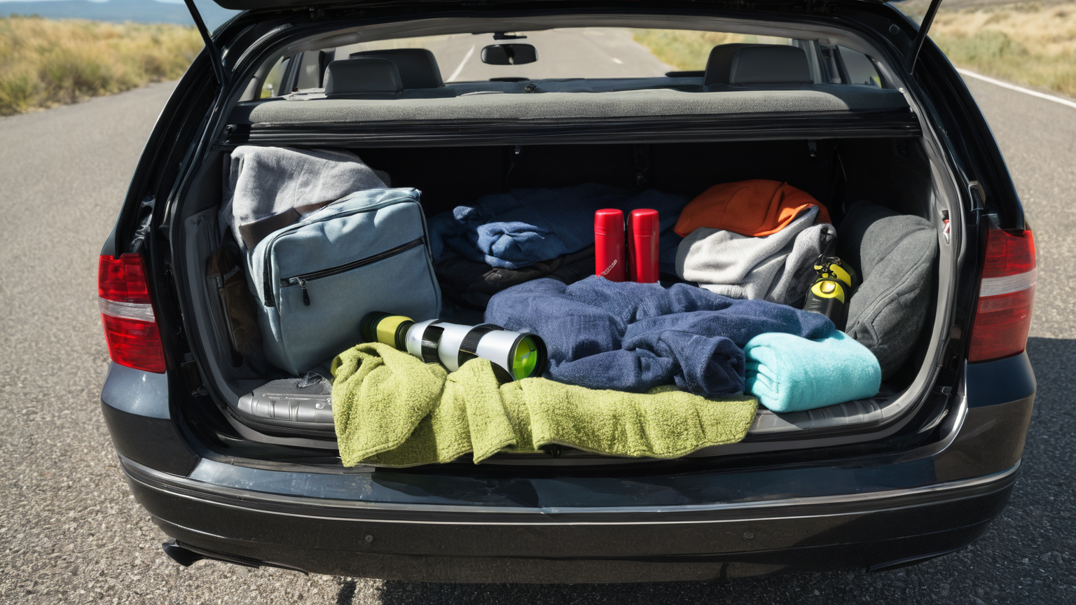 Emergency kit in trunk