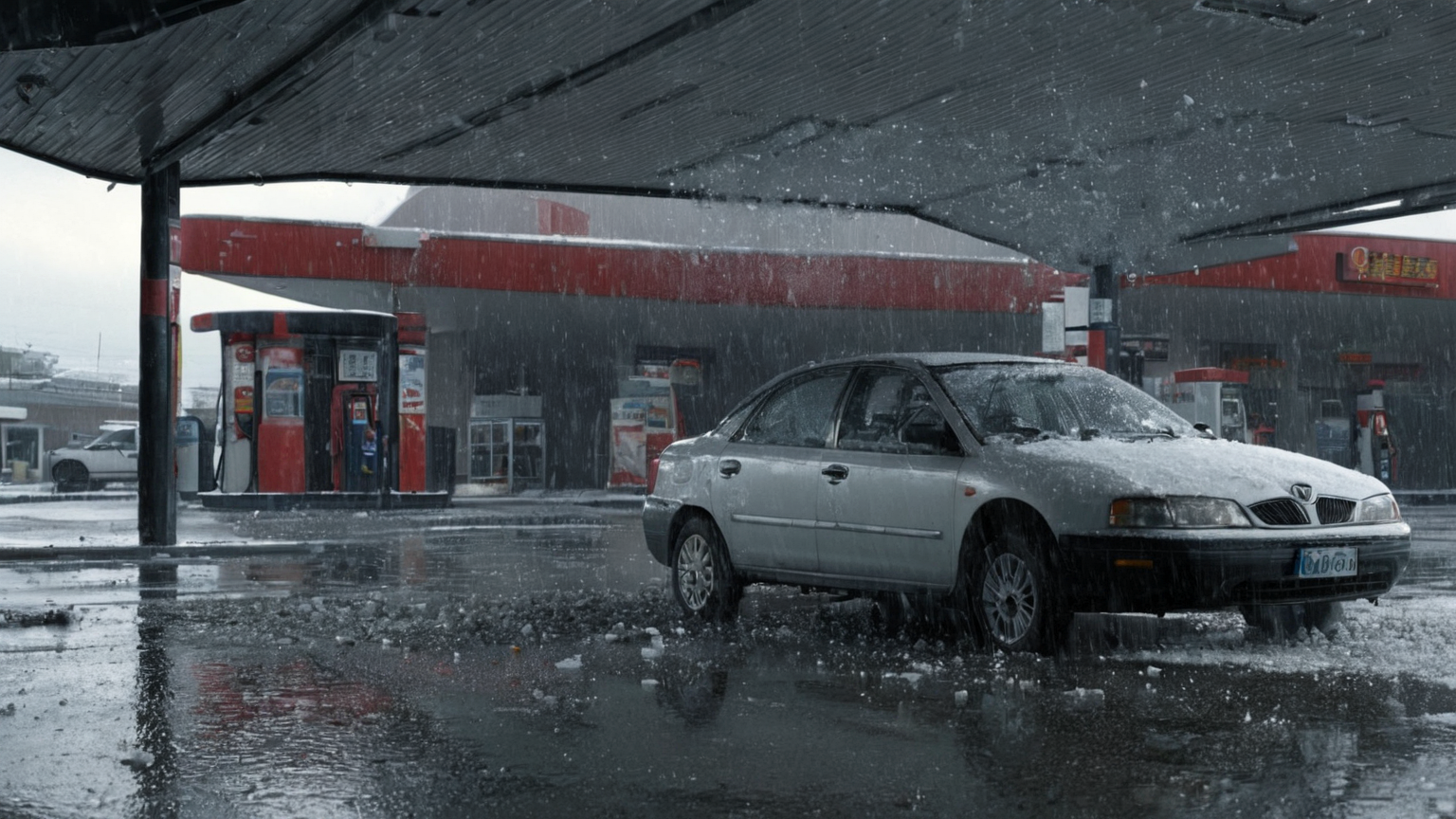 Hailstorm Driving and Windshield Damage Decision Plan