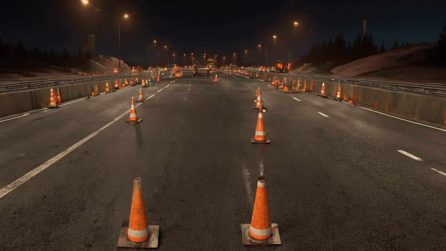 Construction Zone Night Driving and Lane-Merge Safety Plan